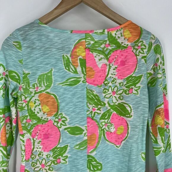 Lilly Pulitzer Marlowe Dress Size XXS Blue Pink 3/4 Sleeve Boho Floral Print - Picture 6 of 8